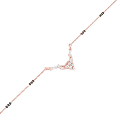 Trikona Diamond Mangalsutra 18 KT / Rose Gold