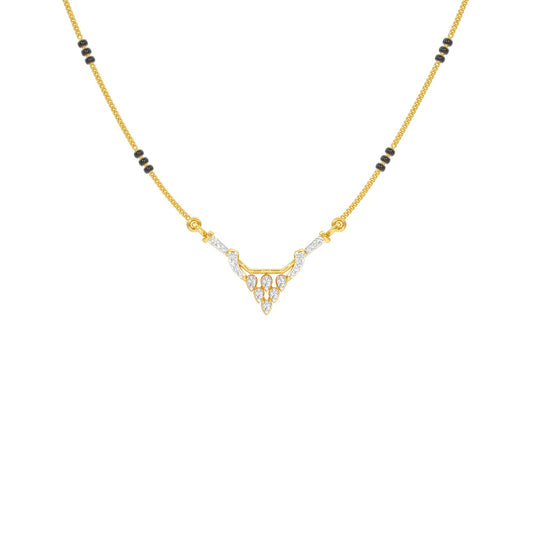 Trikona Diamond Mangalsutra 18 KT / Yellow Gold