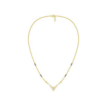 Trikona Diamond Mangalsutra 18 KT / Yellow Gold