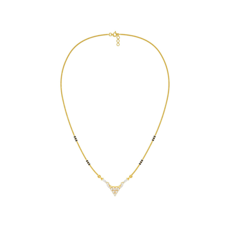 Trikona Diamond Mangalsutra 18 KT / Yellow Gold
