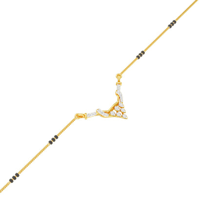 Trikona Diamond Mangalsutra 18 KT / Yellow Gold
