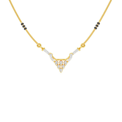 Trikona Diamond Mangalsutra 18 KT / Yellow Gold