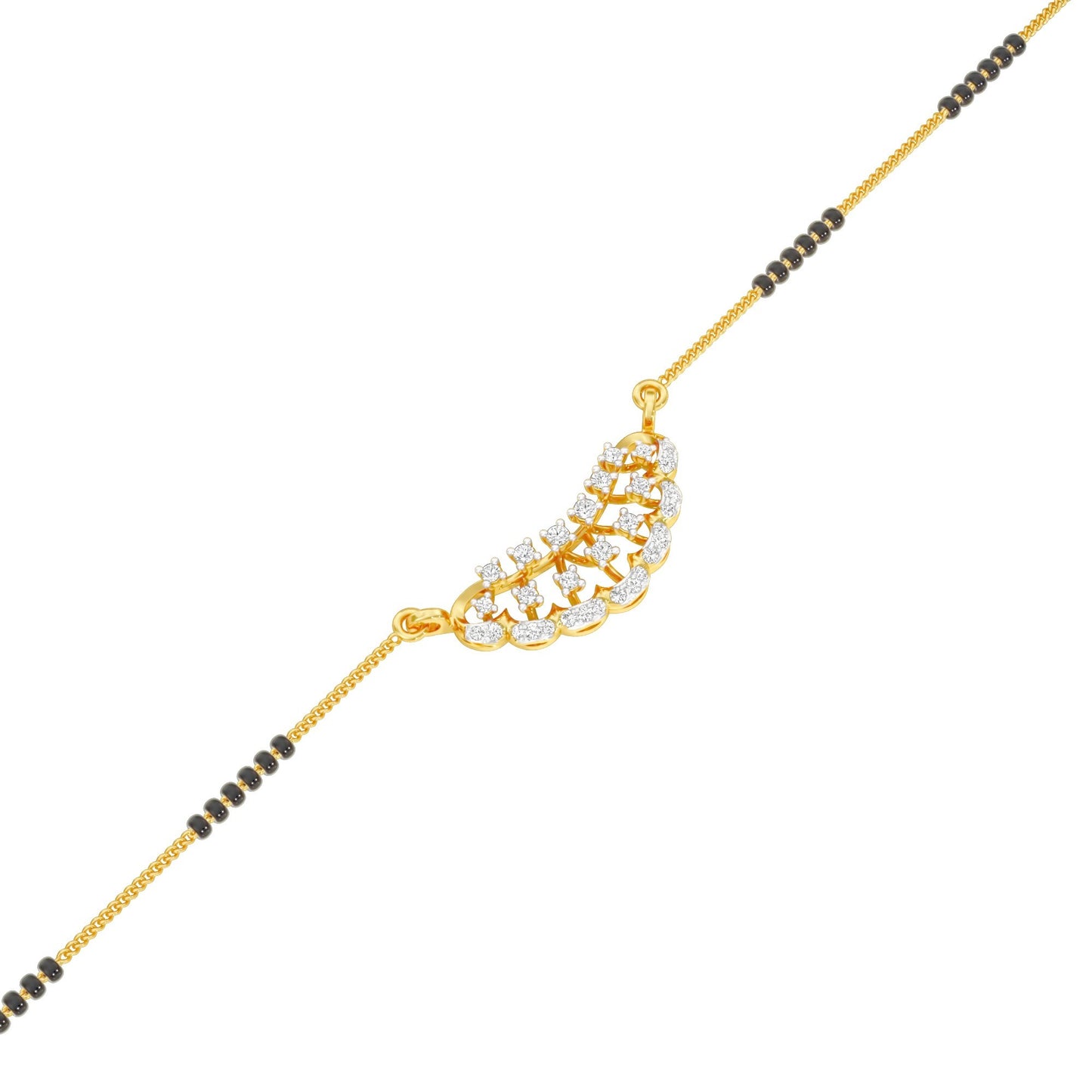 Aneeka Diamond Mangalsutra 18 KT / Yellow Gold