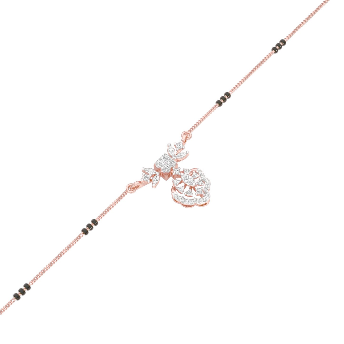 Sundari Diamond Mangalsutra 18 KT / Rose Gold