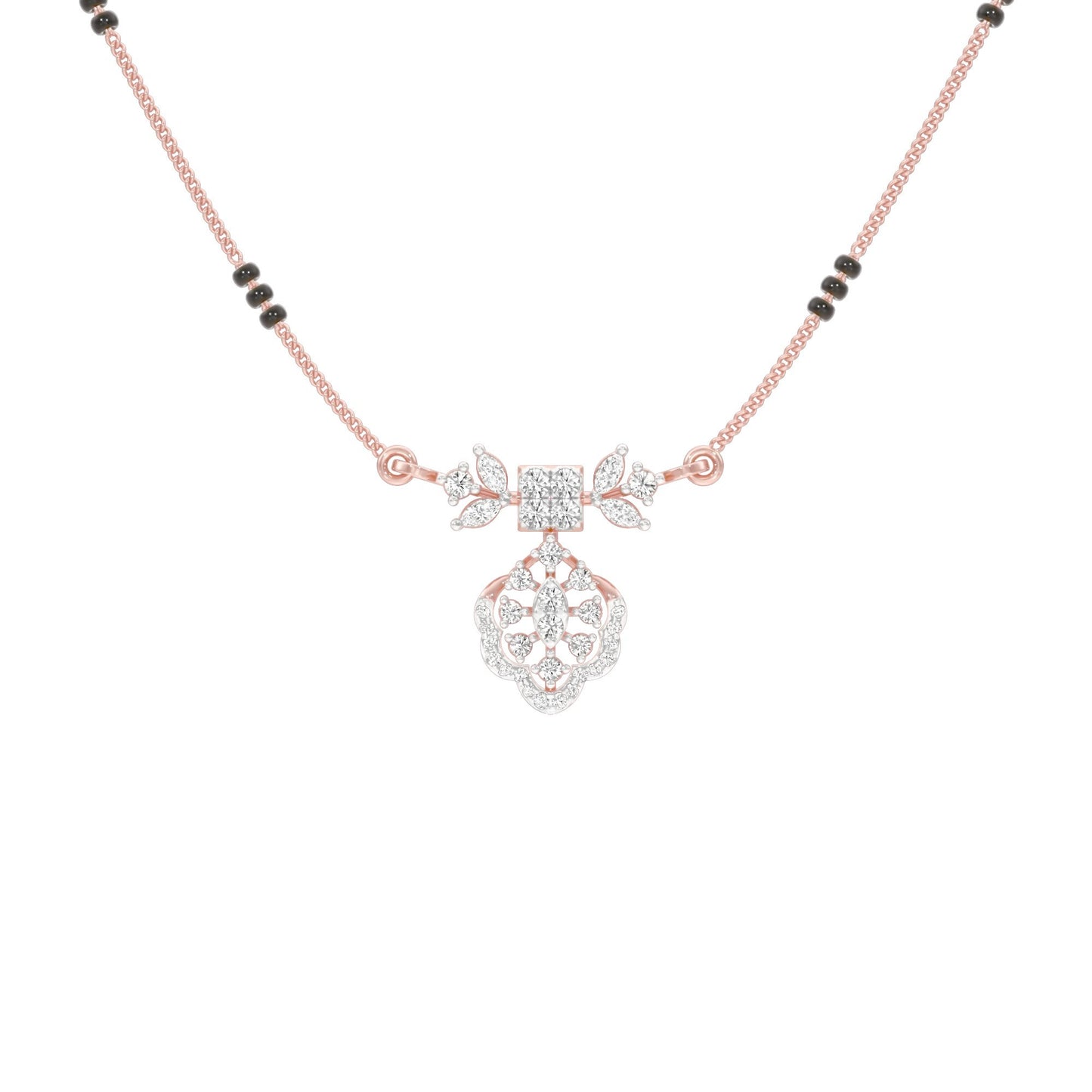 Sundari Diamond Mangalsutra 18 KT / Rose Gold
