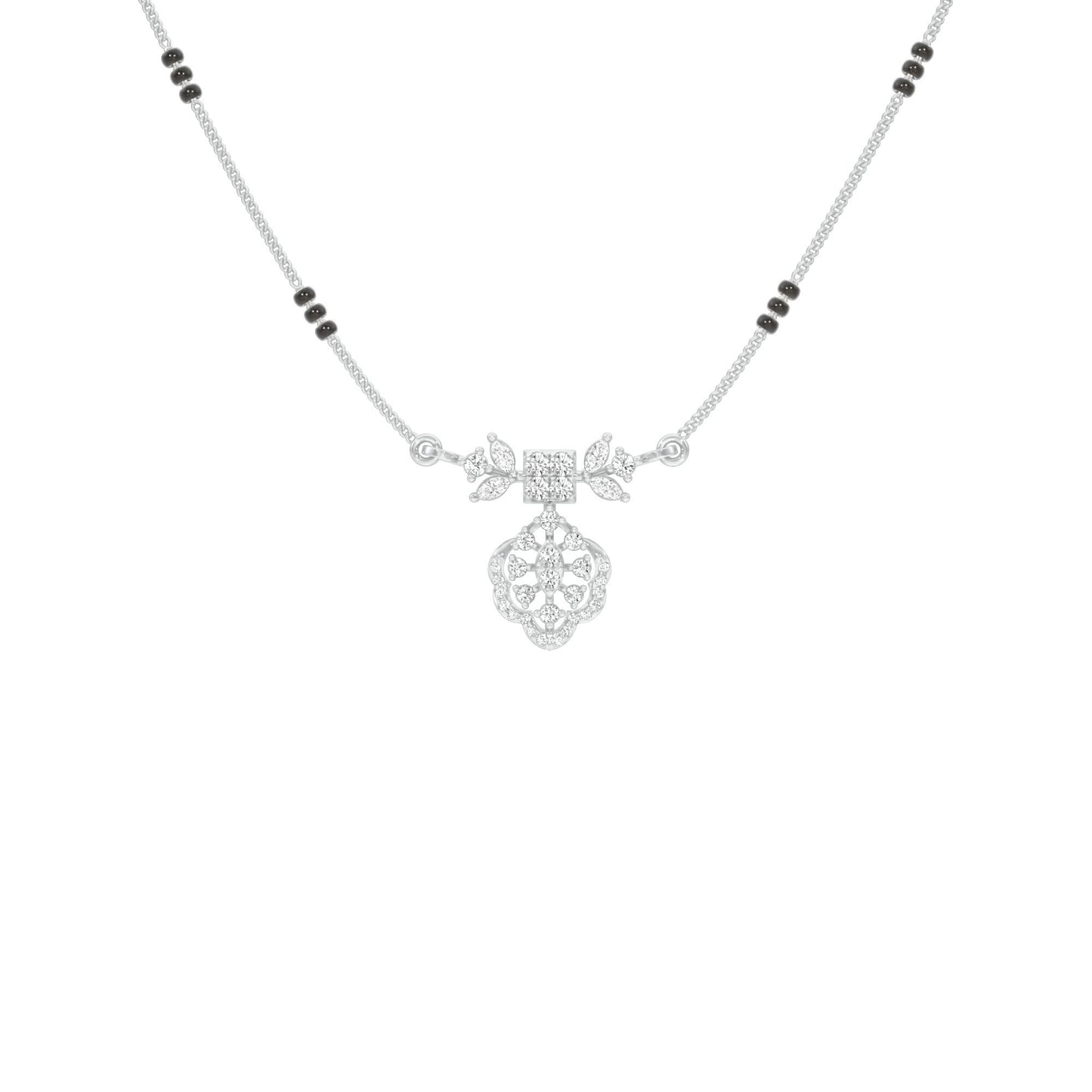 Sundari Diamond Mangalsutra 18 KT / White Gold