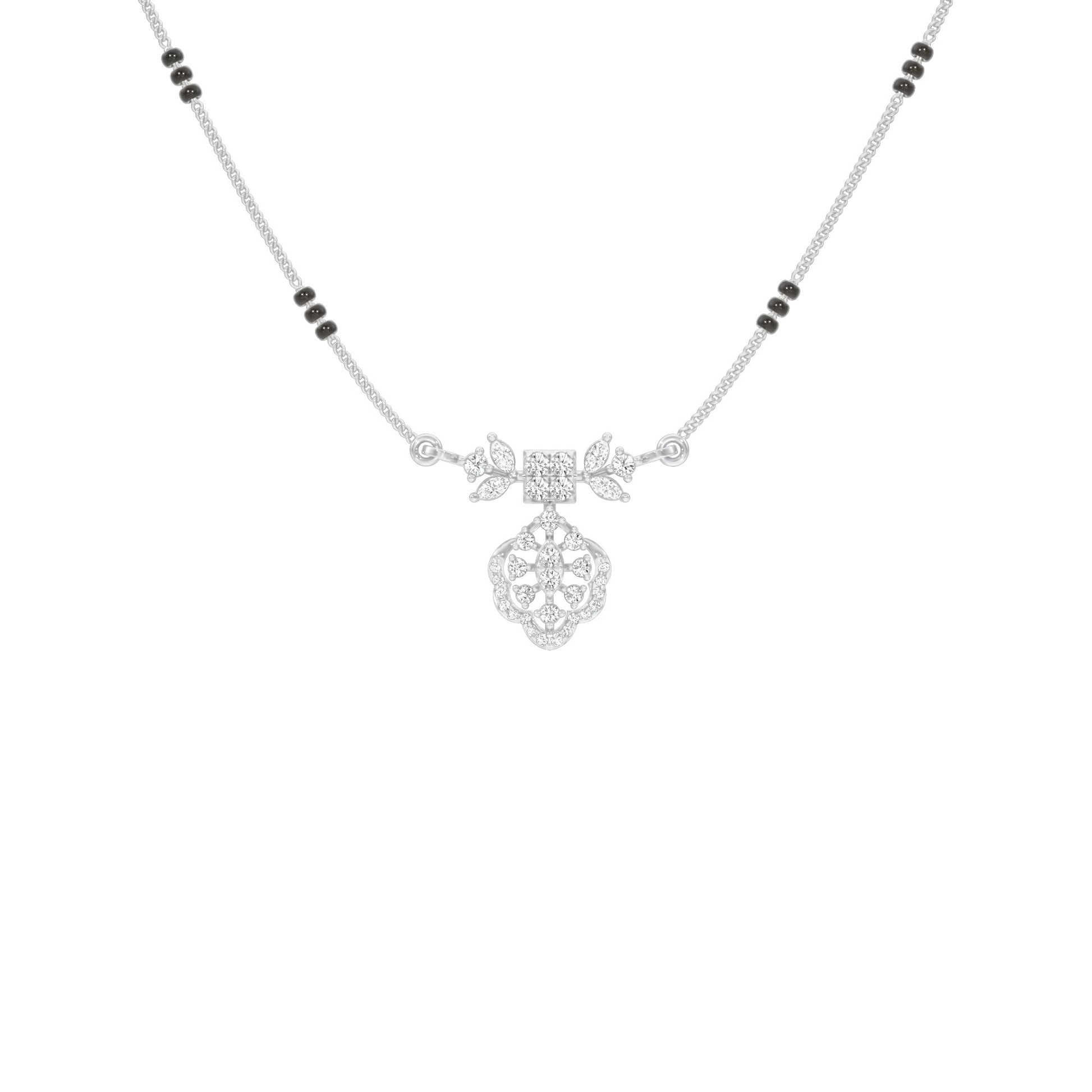 Sundari Diamond Mangalsutra 18 KT / White Gold