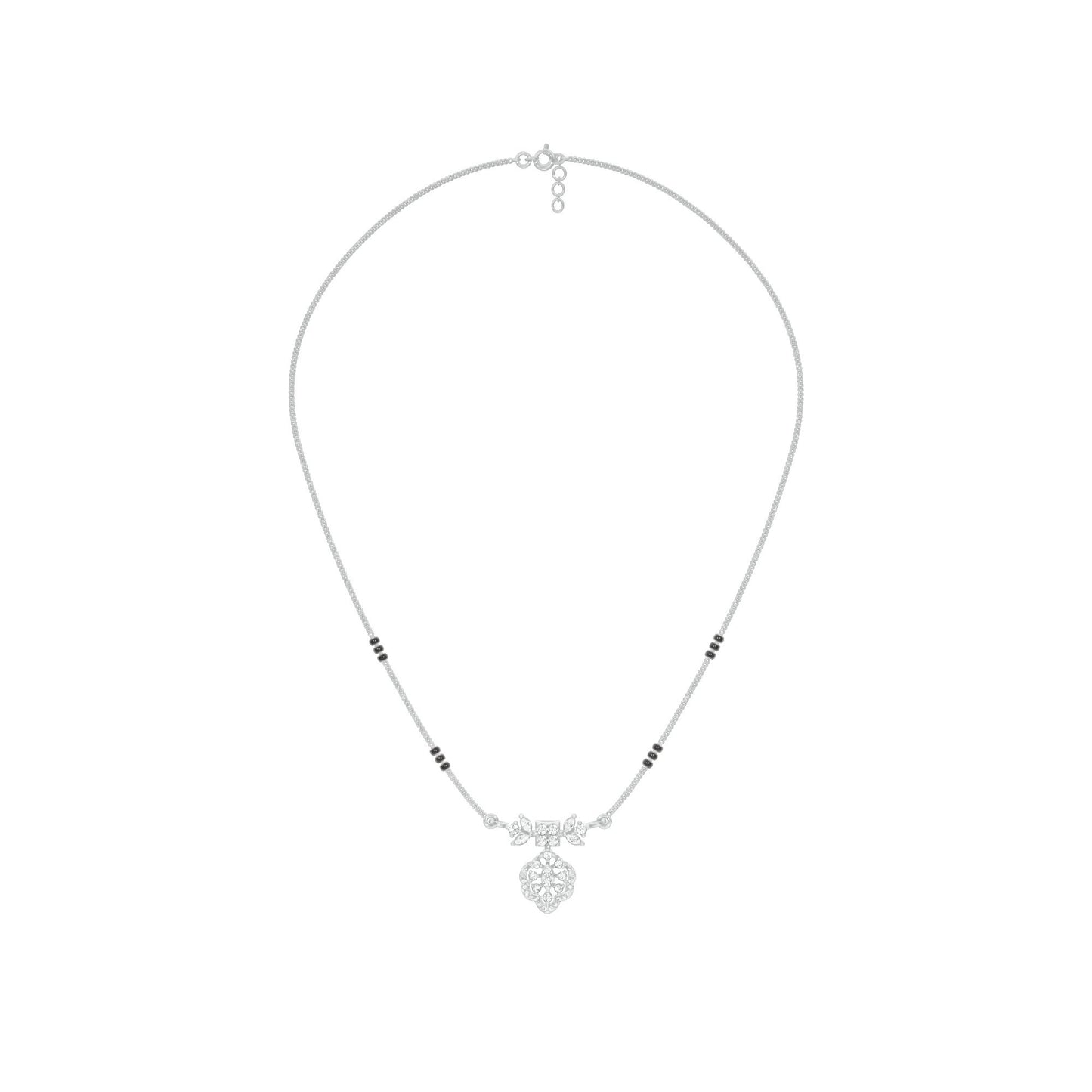 Sundari Diamond Mangalsutra 18 KT / White Gold