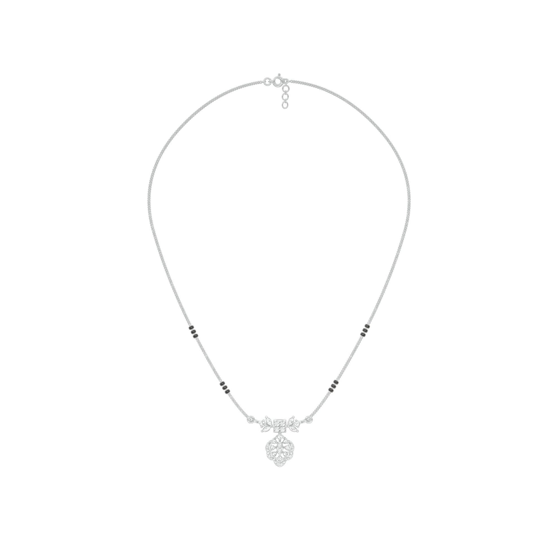 Sundari Diamond Mangalsutra 18 KT / White Gold