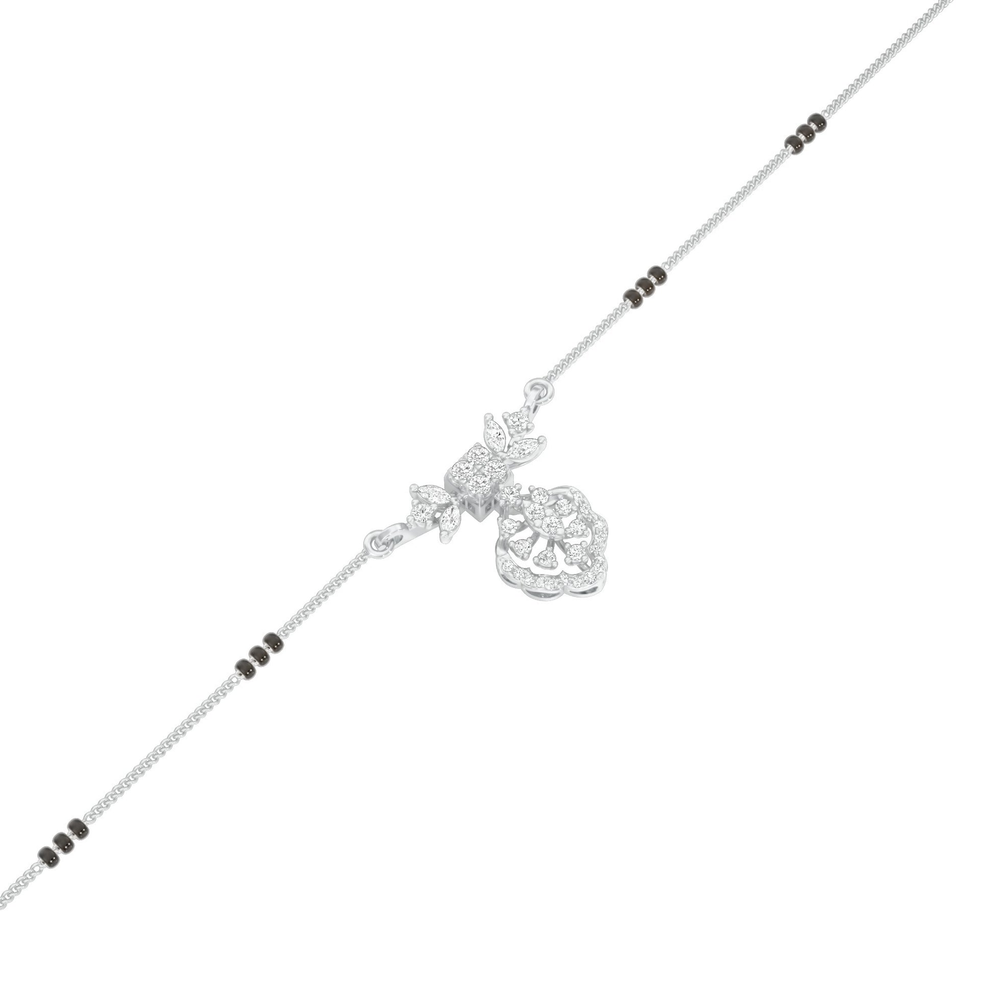 Sundari Diamond Mangalsutra 18 KT / White Gold