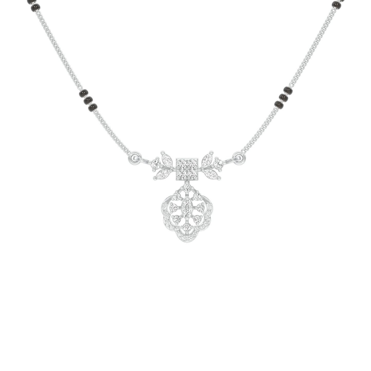 Sundari Diamond Mangalsutra 18 KT / White Gold