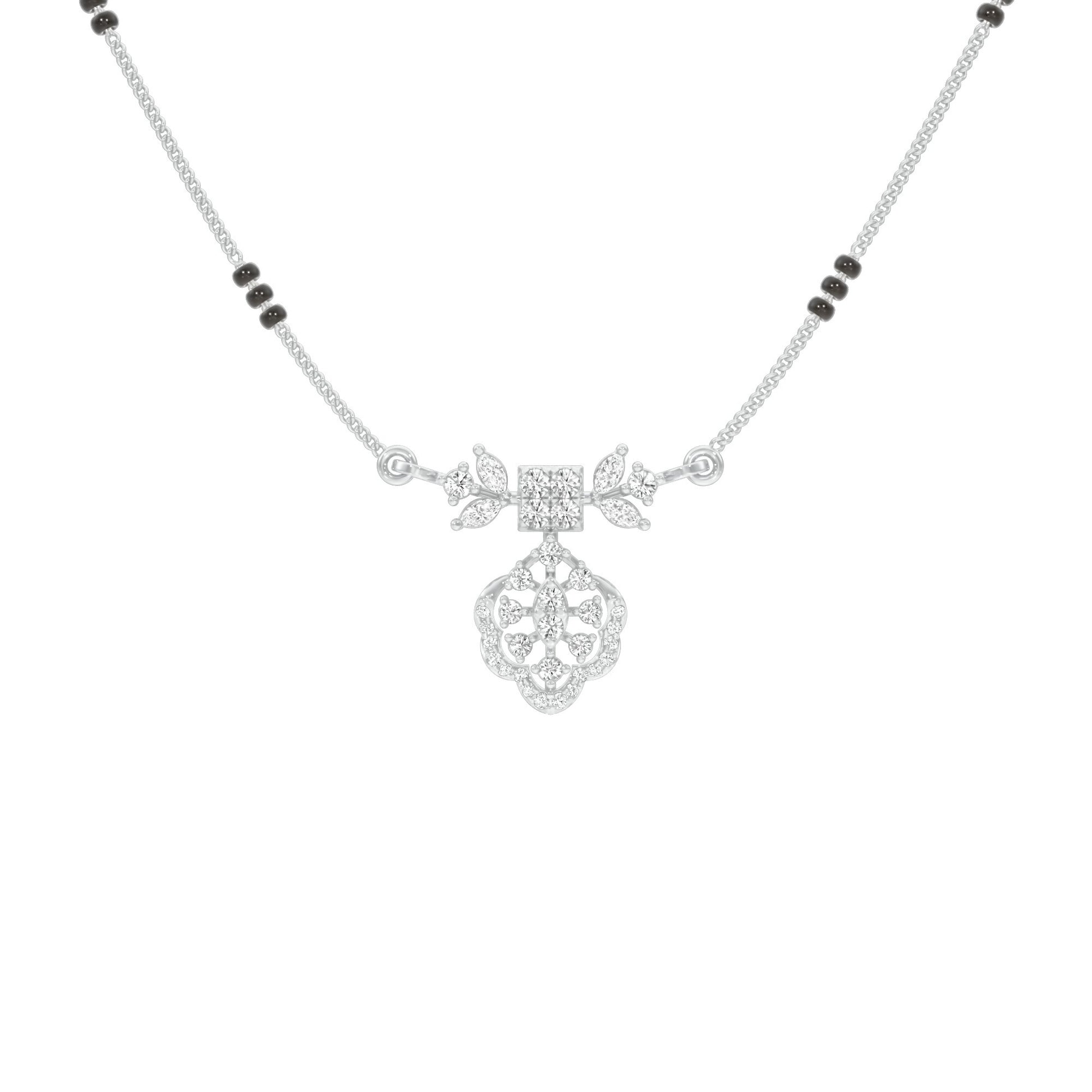 Sundari Diamond Mangalsutra 18 KT / White Gold