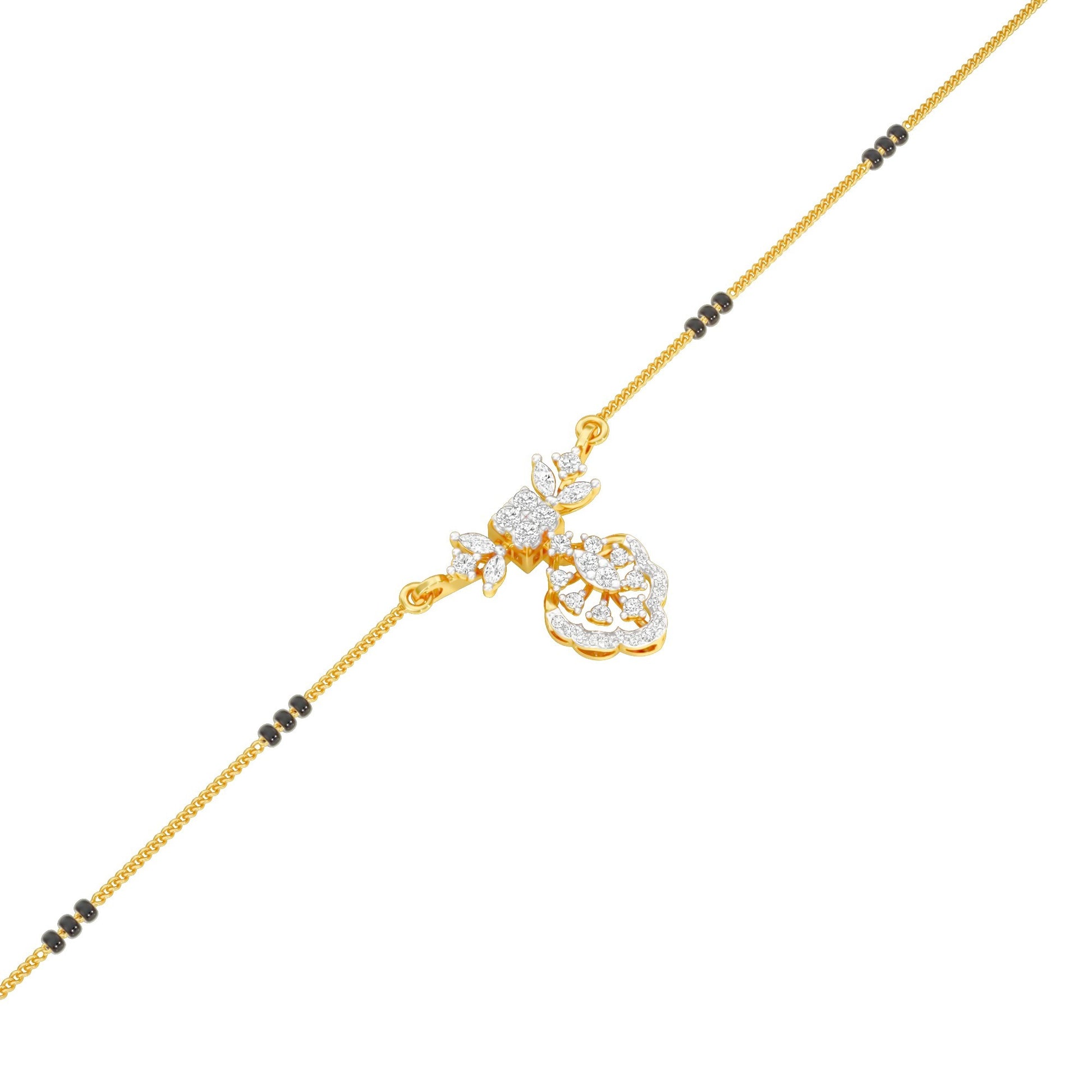 Sundari Diamond Mangalsutra 18 KT / Yellow Gold