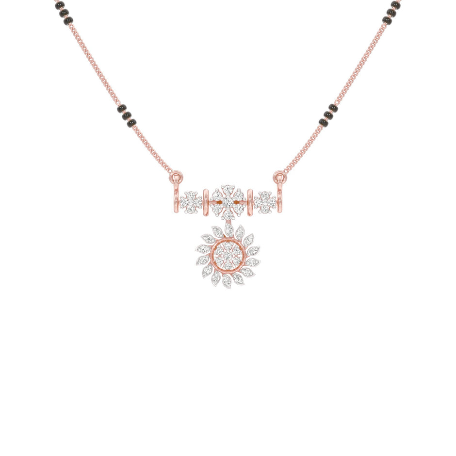 Pushpa Mandal Diamond Mangalsutra 18 KT / Rose Gold