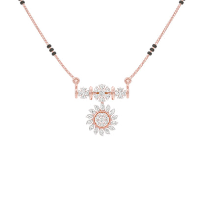 Pushpa Mandal Diamond Mangalsutra 18 KT / Rose Gold