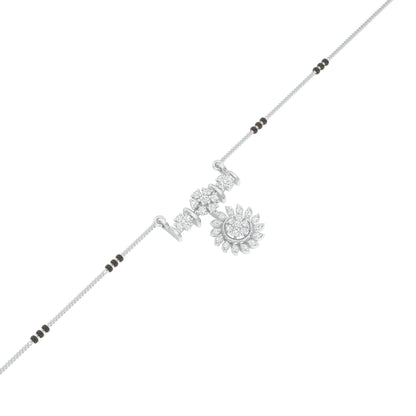 Pushpa Mandal Diamond Mangalsutra 18 KT / White Gold