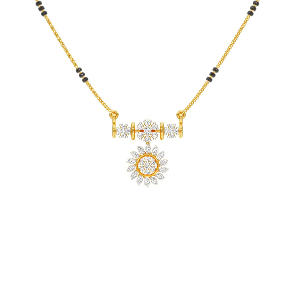 Pushpa Mandal Diamond Mangalsutra 18 KT / Yellow Gold