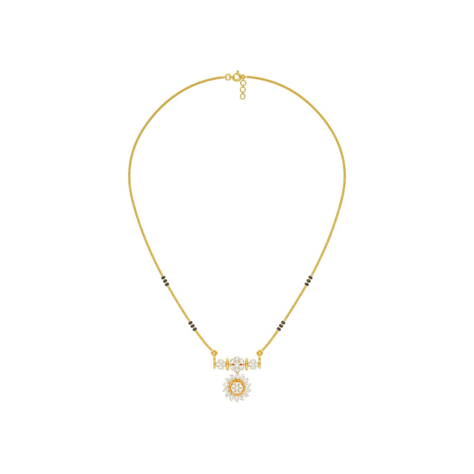 Pushpa Mandal Diamond Mangalsutra 18 KT / Yellow Gold