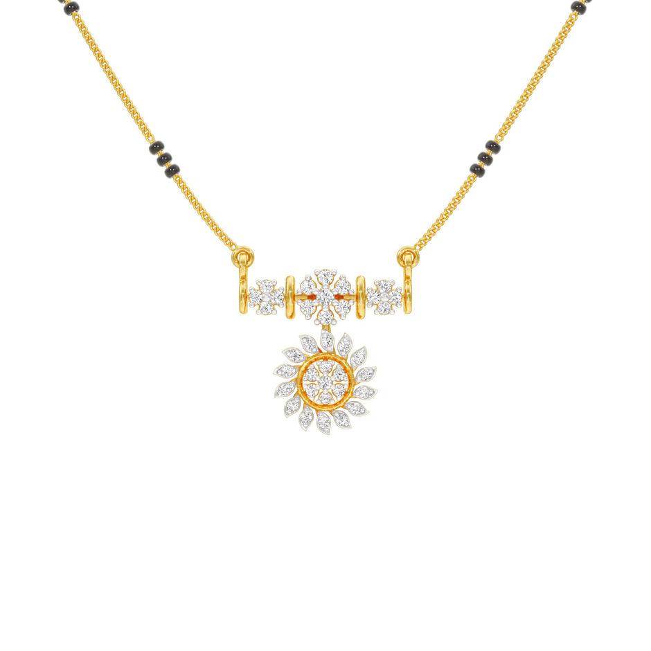 Pushpa Mandal Diamond Mangalsutra 18 KT / Yellow Gold