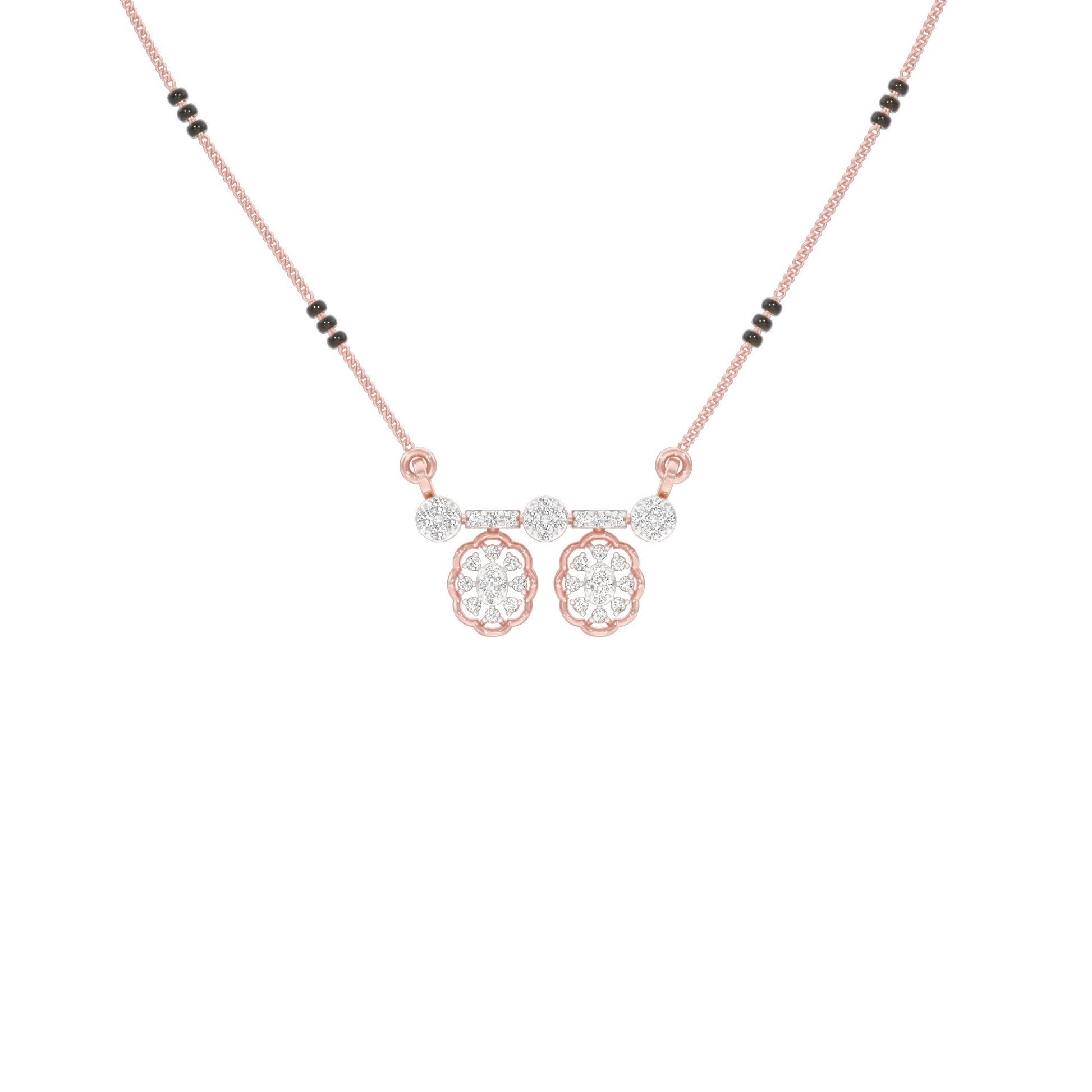 Dvita Diamond Mangalsutra 18 KT / Rose Gold
