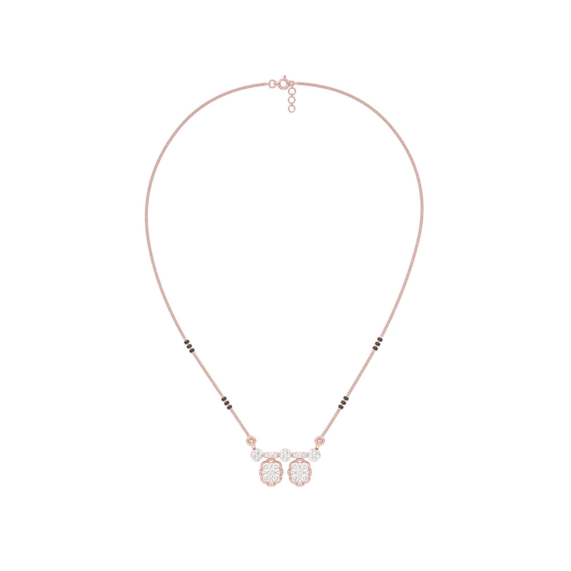 Dvita Diamond Mangalsutra 18 KT / Rose Gold