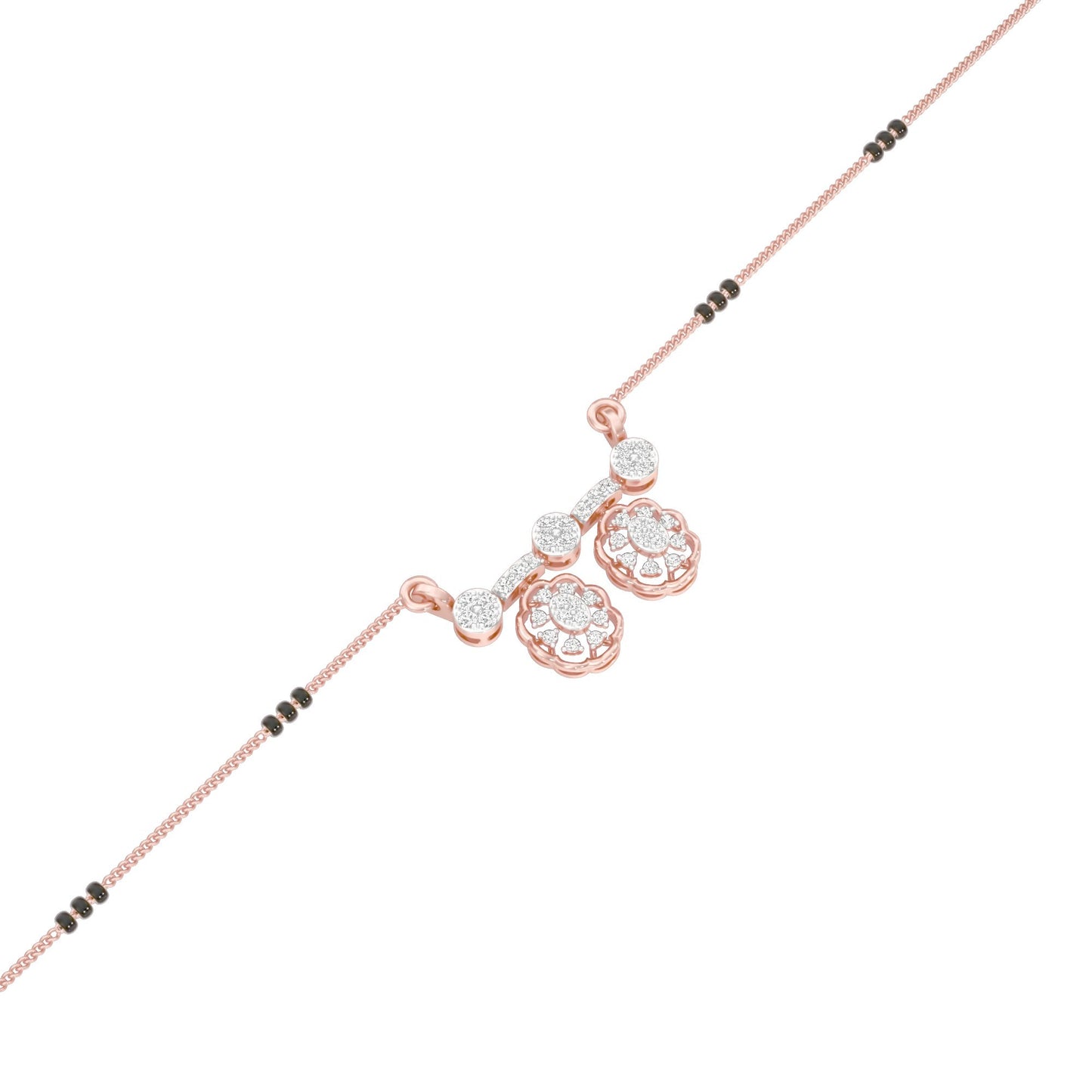 Dvita Diamond Mangalsutra 18 KT / Rose Gold