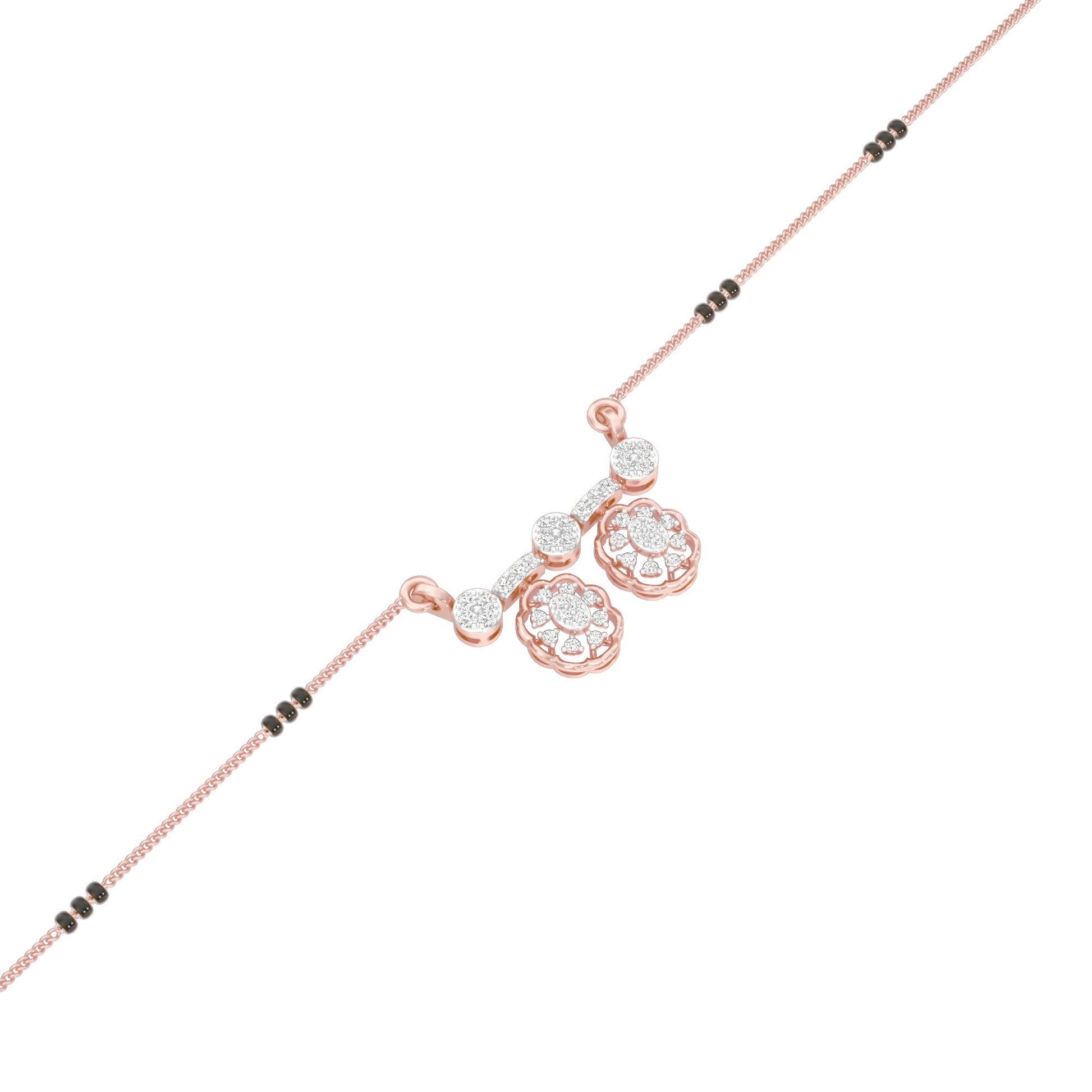 Dvita Diamond Mangalsutra 18 KT / Rose Gold