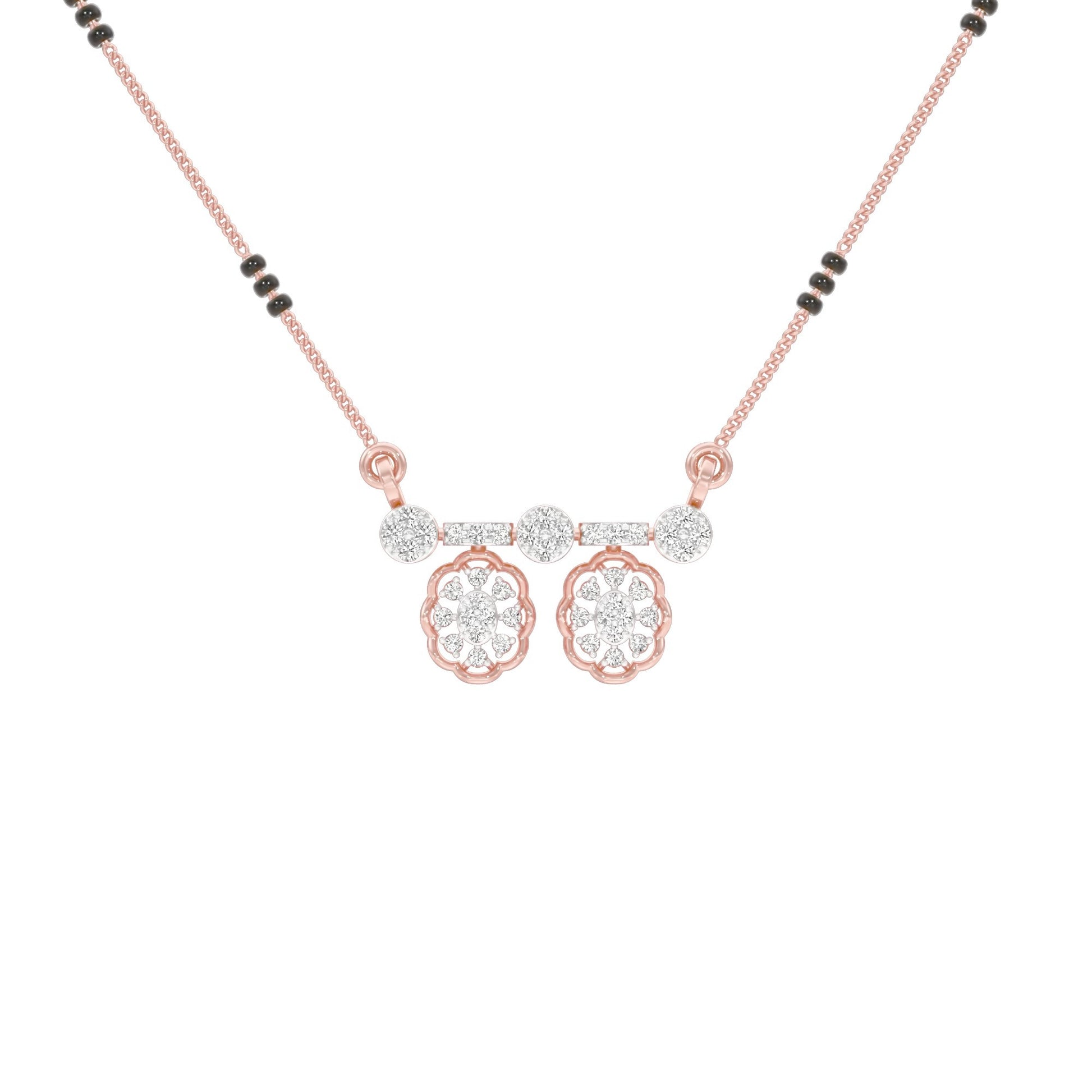 Dvita Diamond Mangalsutra 18 KT / Rose Gold