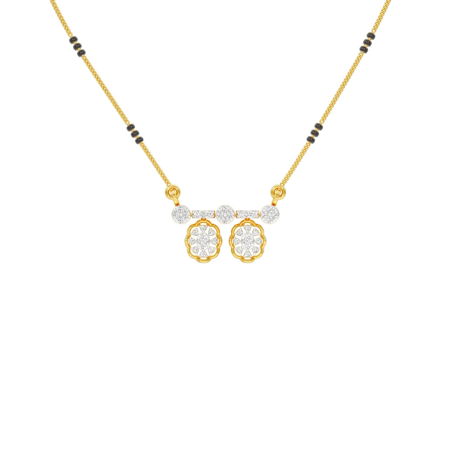 Dvita Diamond Mangalsutra 18 KT / Yellow Gold