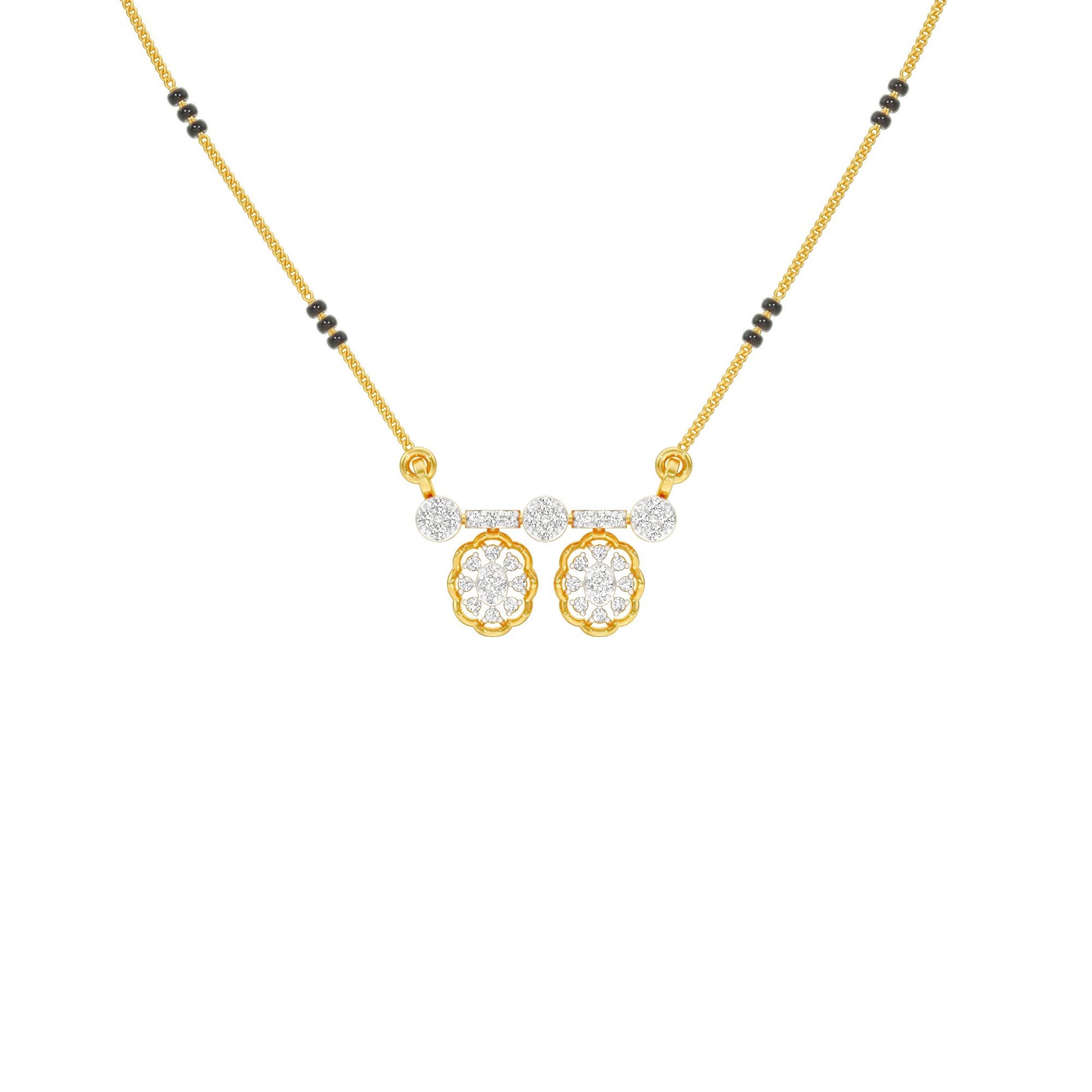 Dvita Diamond Mangalsutra 18 KT / Yellow Gold