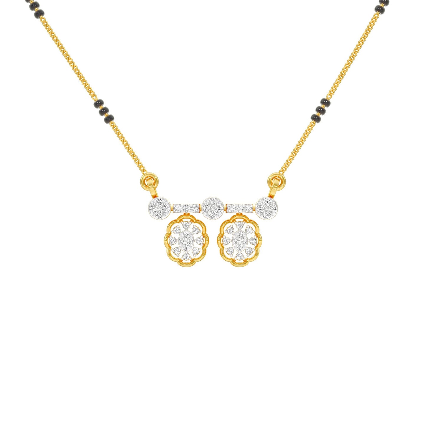 Dvita Diamond Mangalsutra 18 KT / Yellow Gold