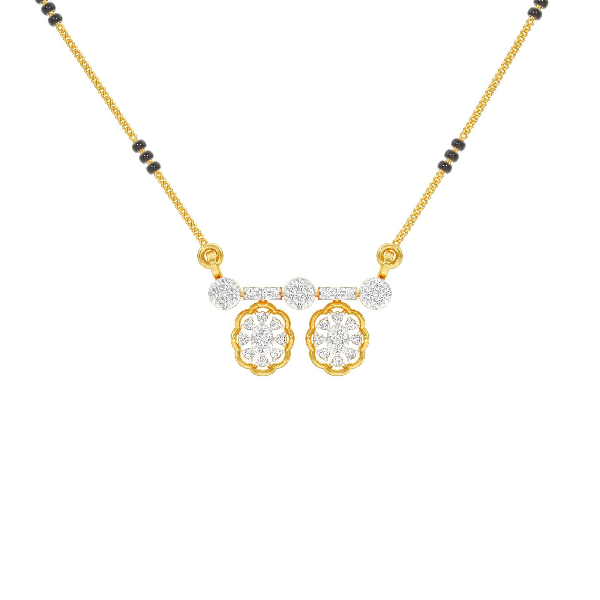 Dvita Diamond Mangalsutra 18 KT / Yellow Gold