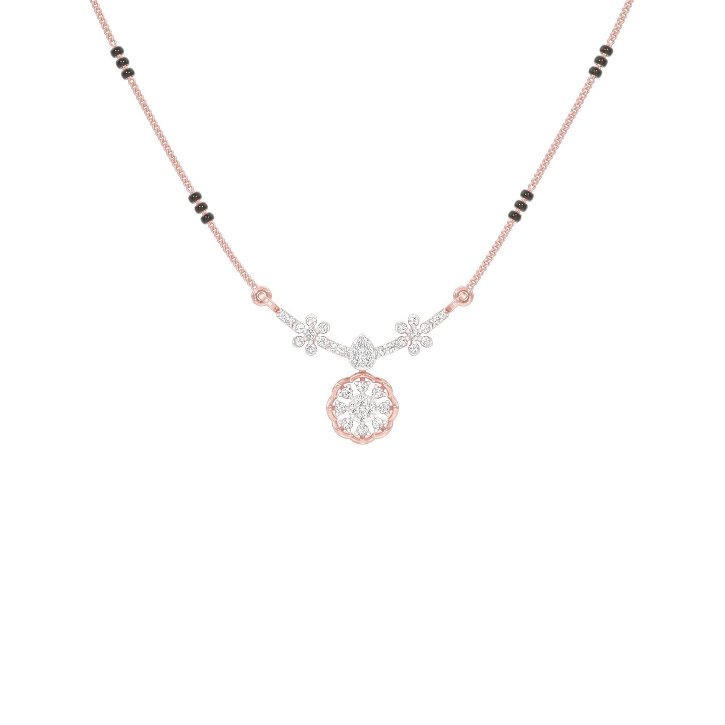 Saroj Spark Diamond Mangalsutra 18 KT / Rose Gold