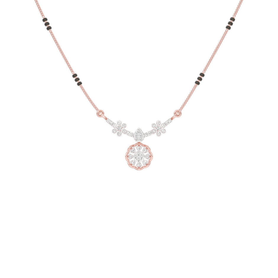 Saroj Spark Diamond Mangalsutra 18 KT / Rose Gold