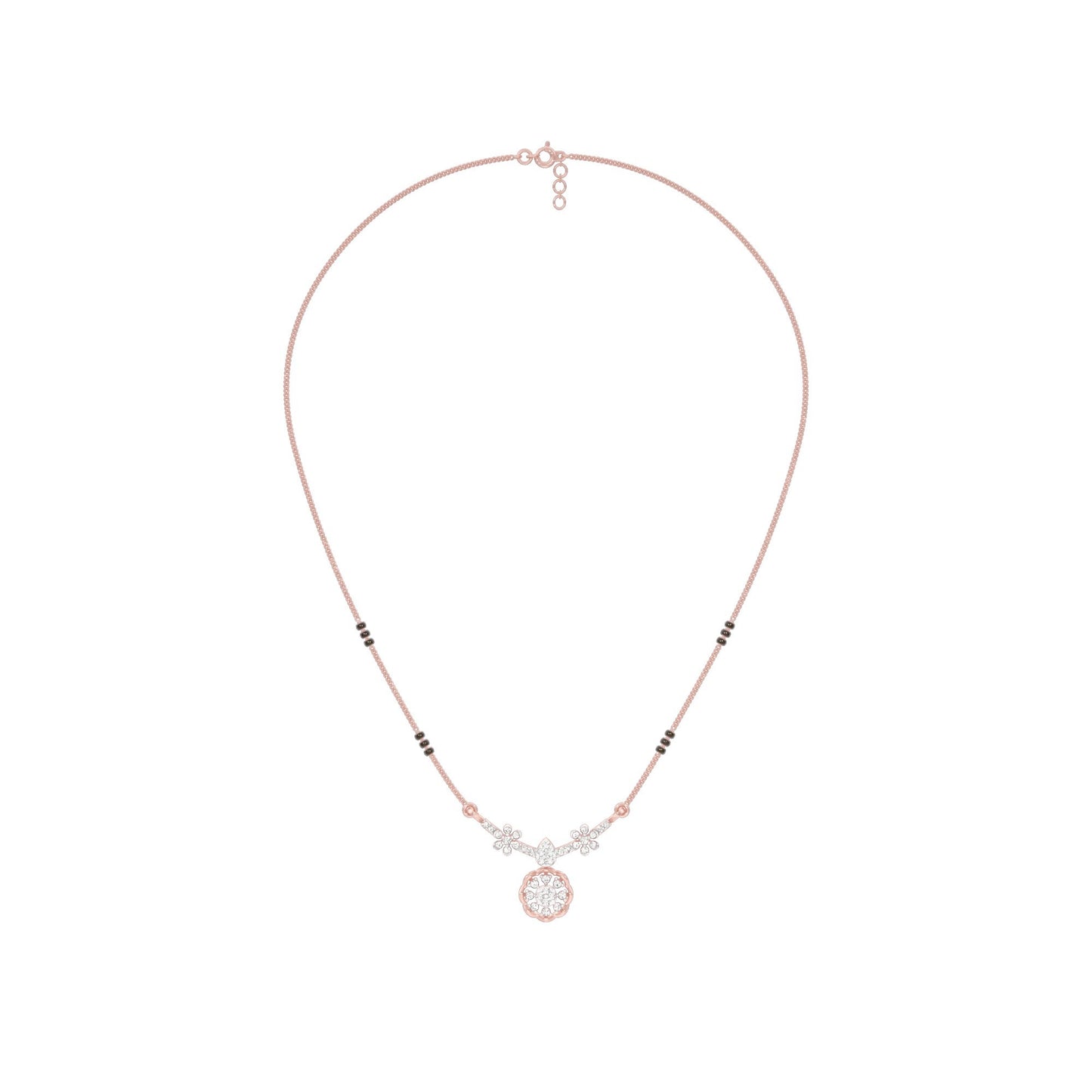 Saroj Spark Diamond Mangalsutra 18 KT / Rose Gold