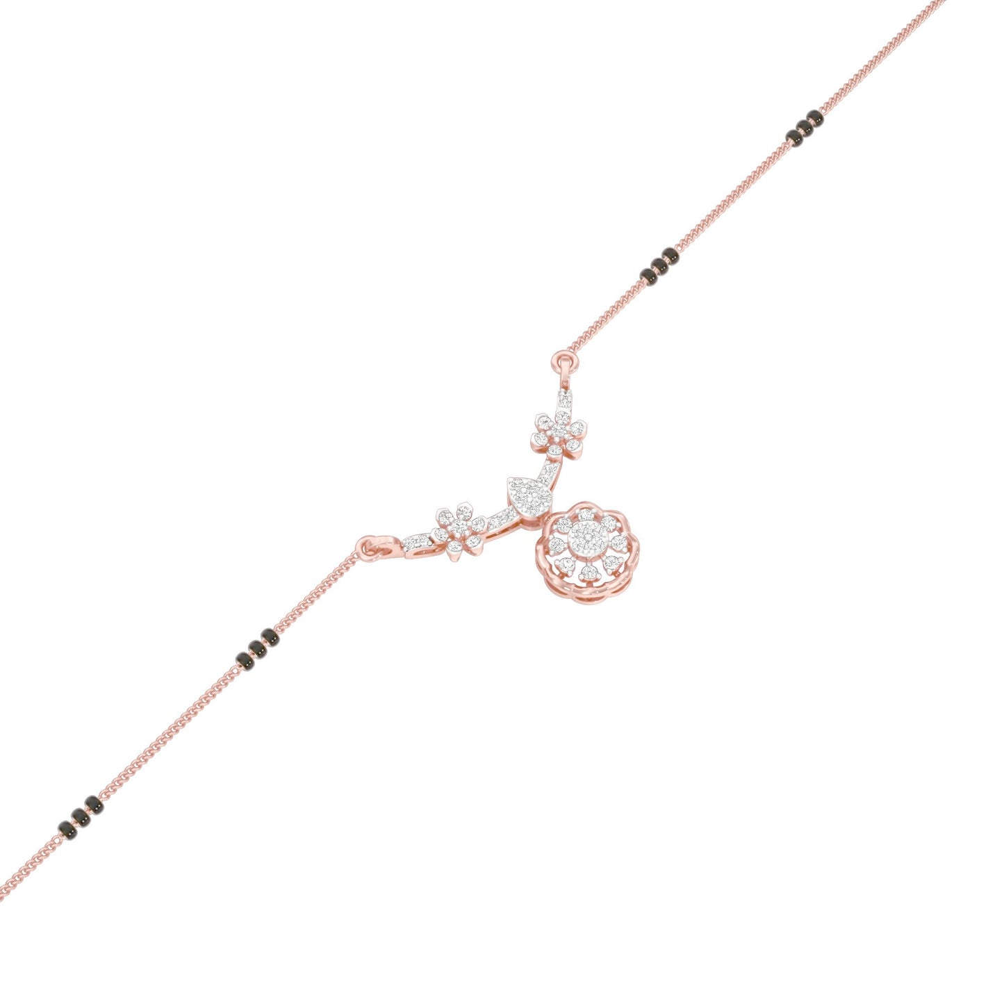 Saroj Spark Diamond Mangalsutra 18 KT / Rose Gold