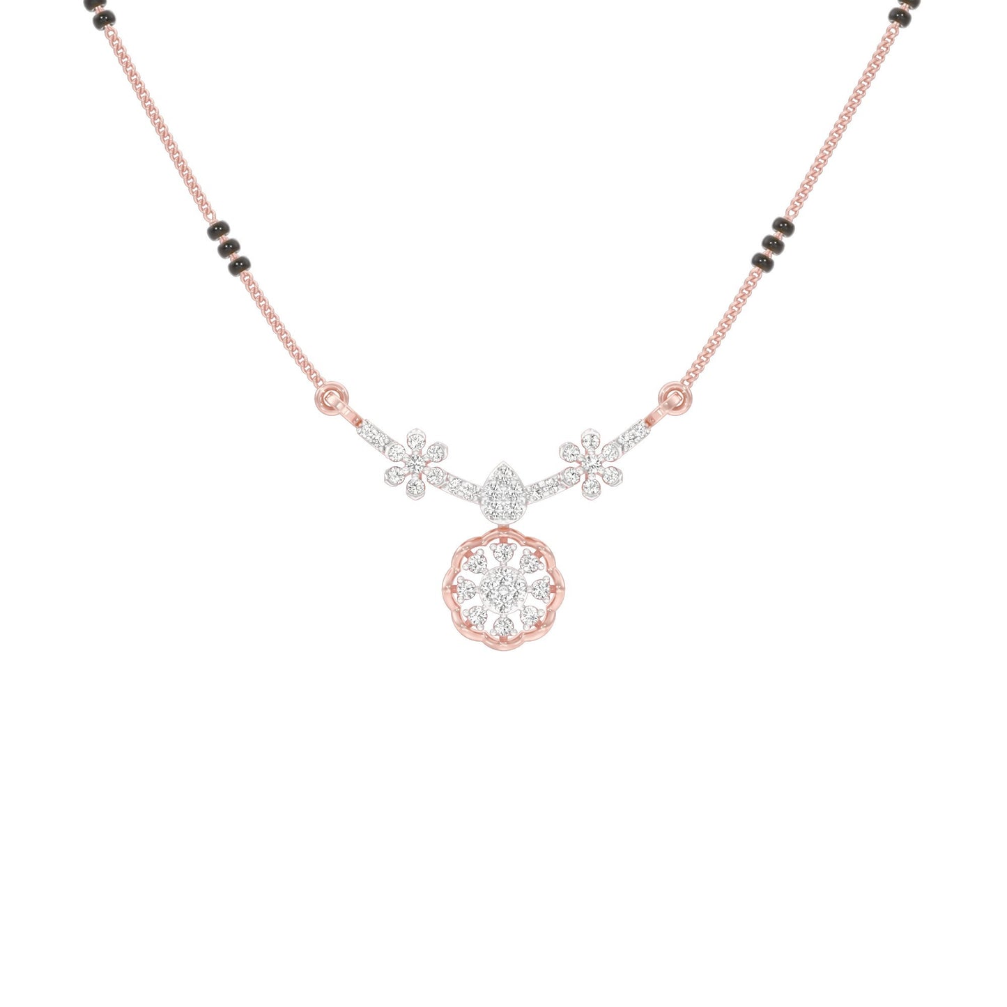 Saroj Spark Diamond Mangalsutra 18 KT / Rose Gold
