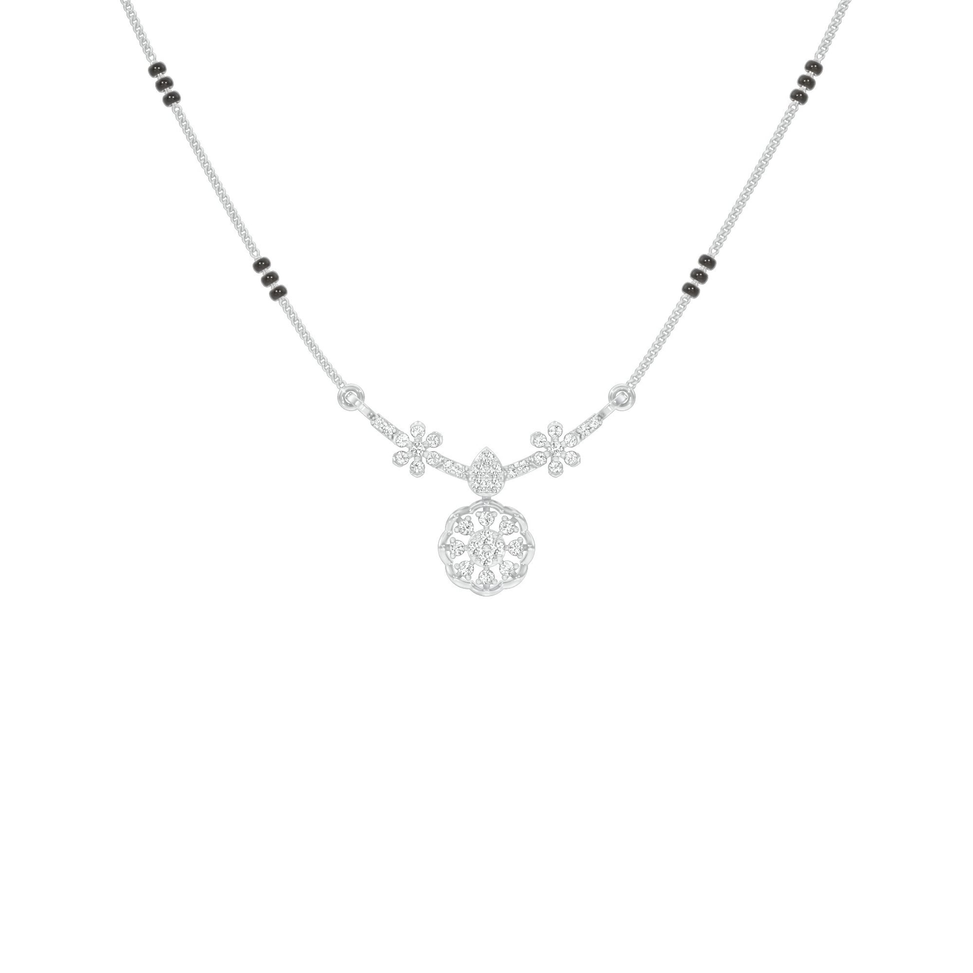 Saroj Spark Diamond Mangalsutra 18 KT / White Gold