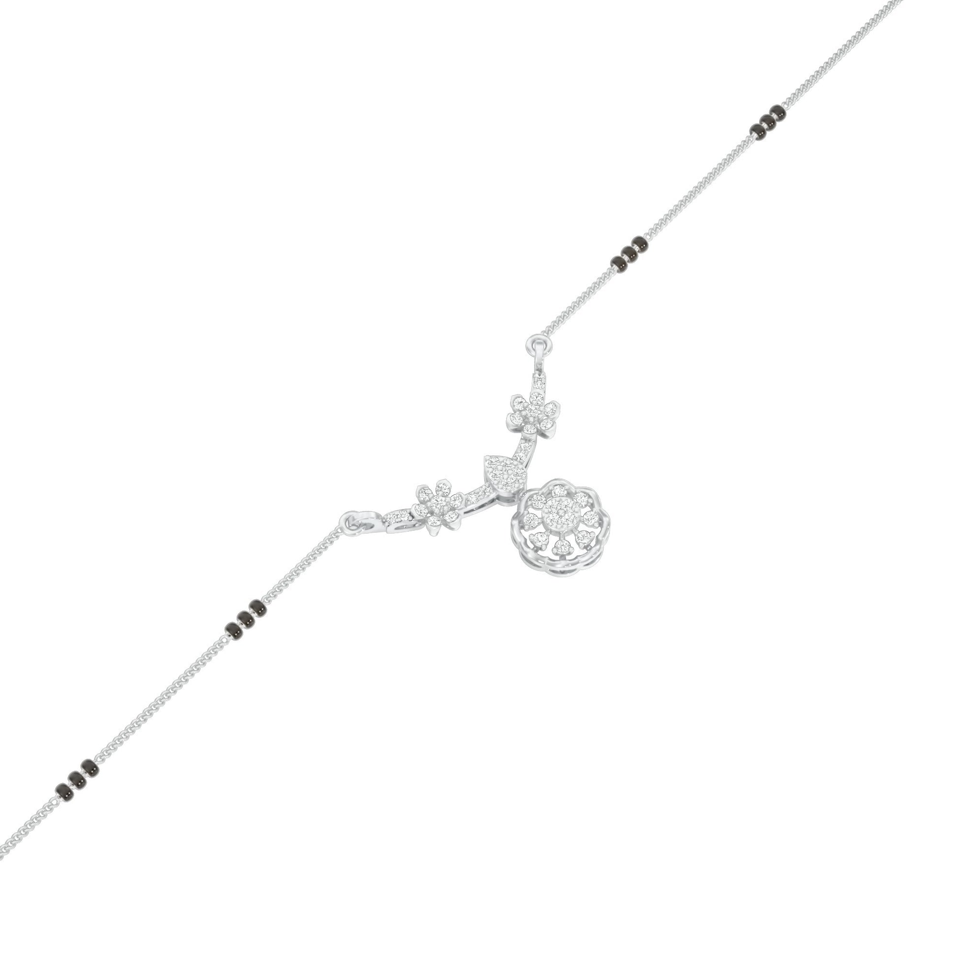 Saroj Spark Diamond Mangalsutra 18 KT / White Gold