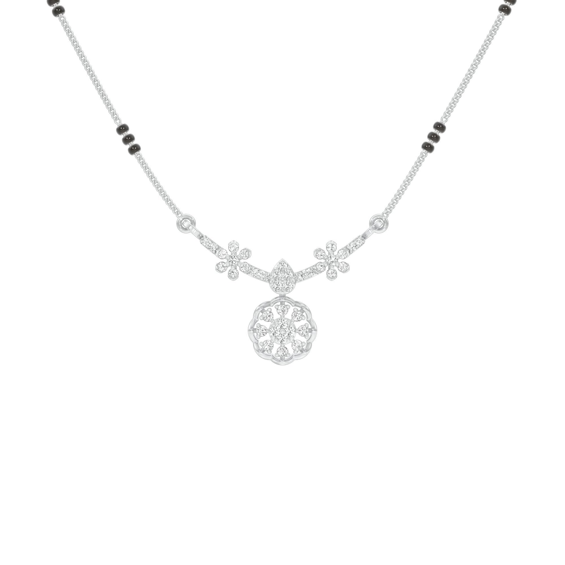 Saroj Spark Diamond Mangalsutra 18 KT / White Gold