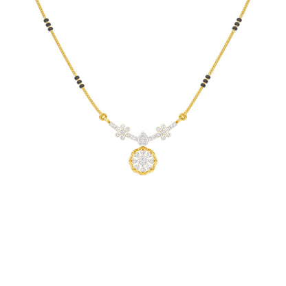 Saroj Spark Diamond Mangalsutra 18 KT / Yellow Gold