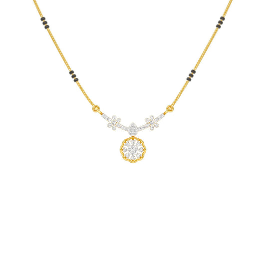Saroj Spark Diamond Mangalsutra 18 KT / Yellow Gold
