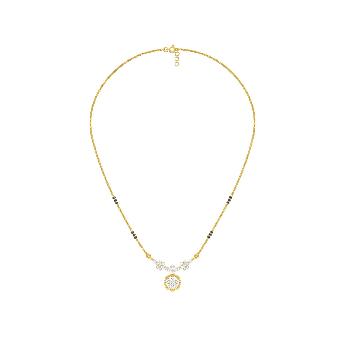 Saroj Spark Diamond Mangalsutra 18 KT / Yellow Gold