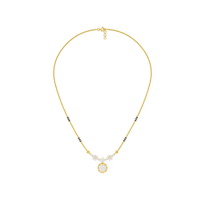 Saroj Spark Diamond Mangalsutra 18 KT / Yellow Gold