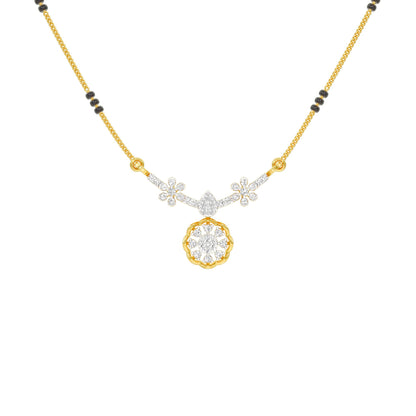 Saroj Spark Diamond Mangalsutra 18 KT / Yellow Gold