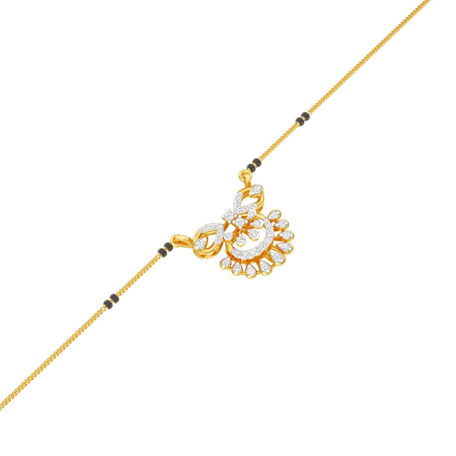 Bhavya Diamond Mangalsutra 18 KT / Yellow Gold