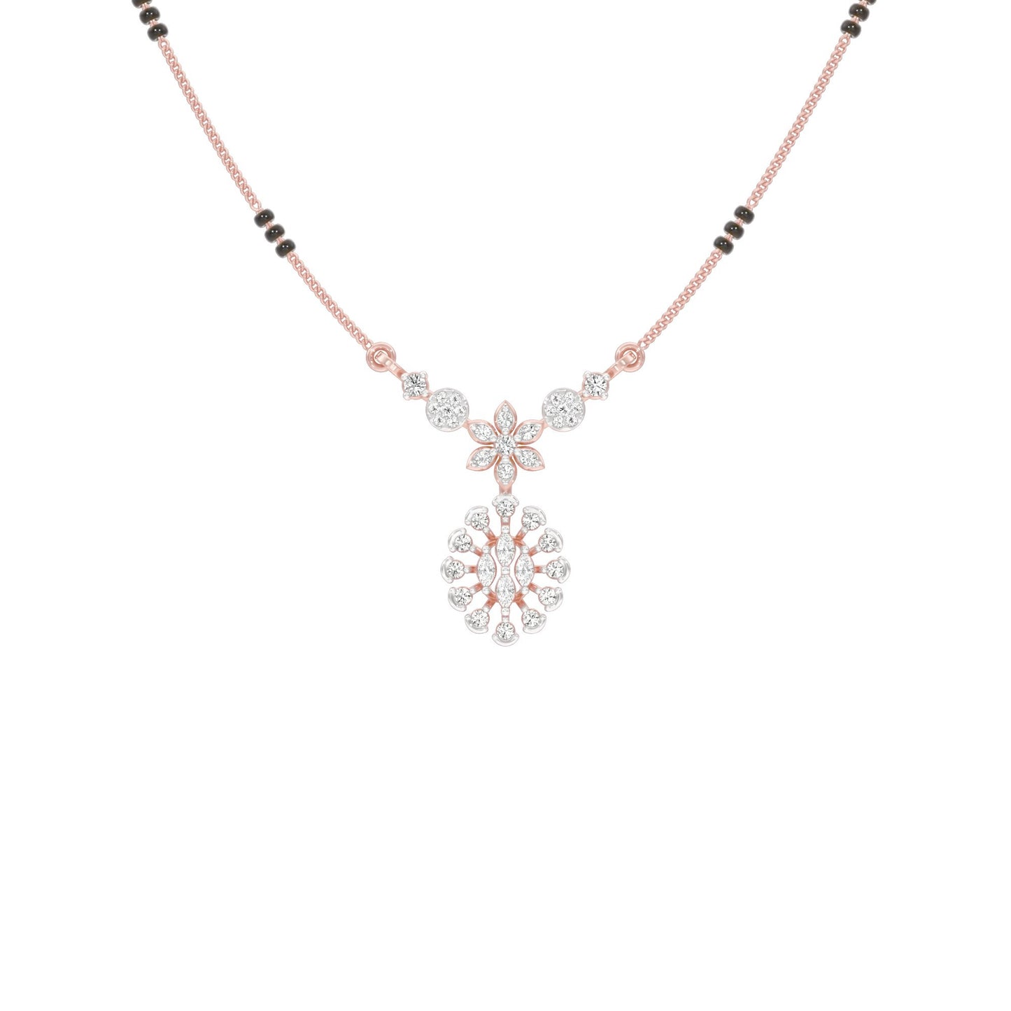 Dhrishti Diamond Mangalsutra 18 KT / Rose Gold