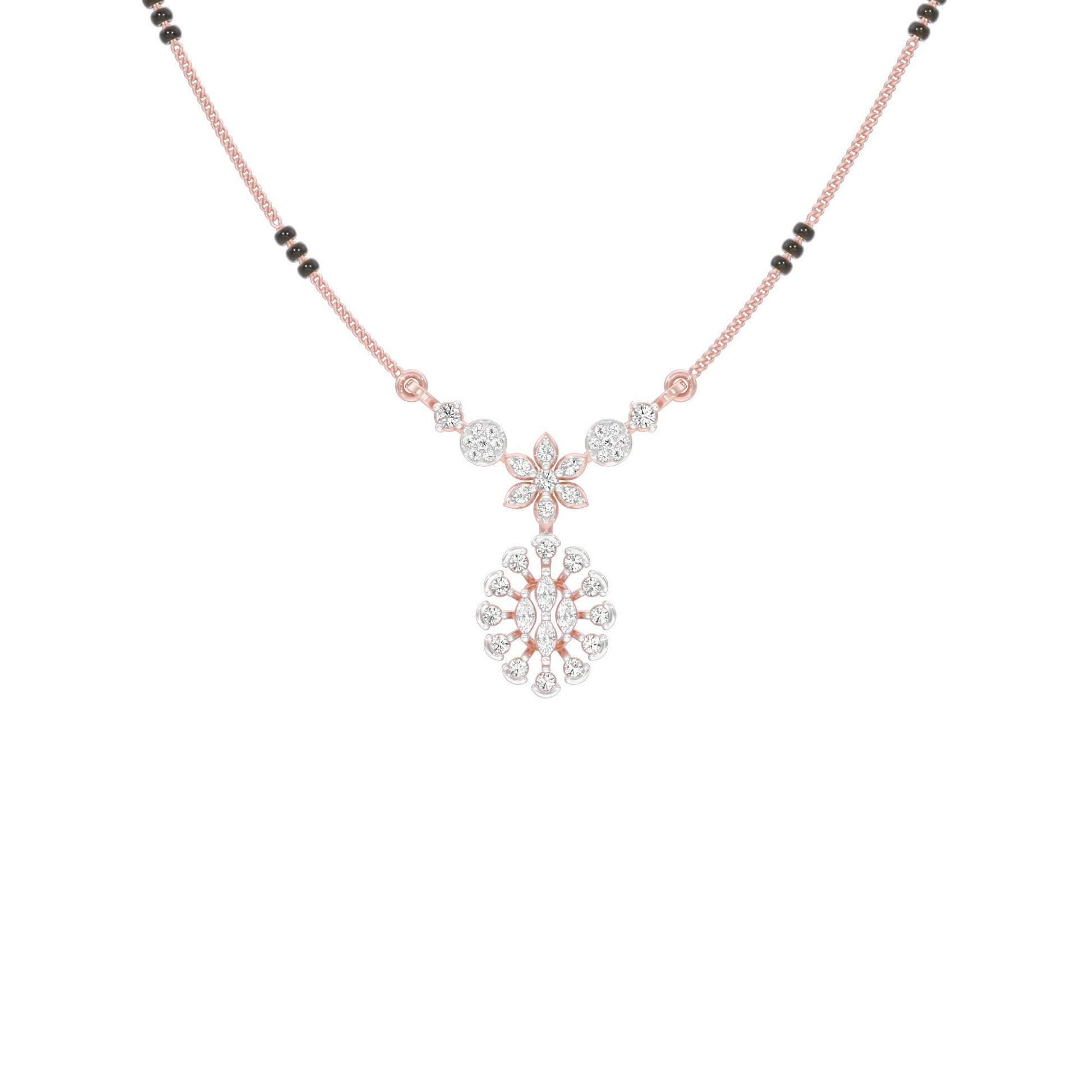 Dhrishti Diamond Mangalsutra 18 KT / Rose Gold