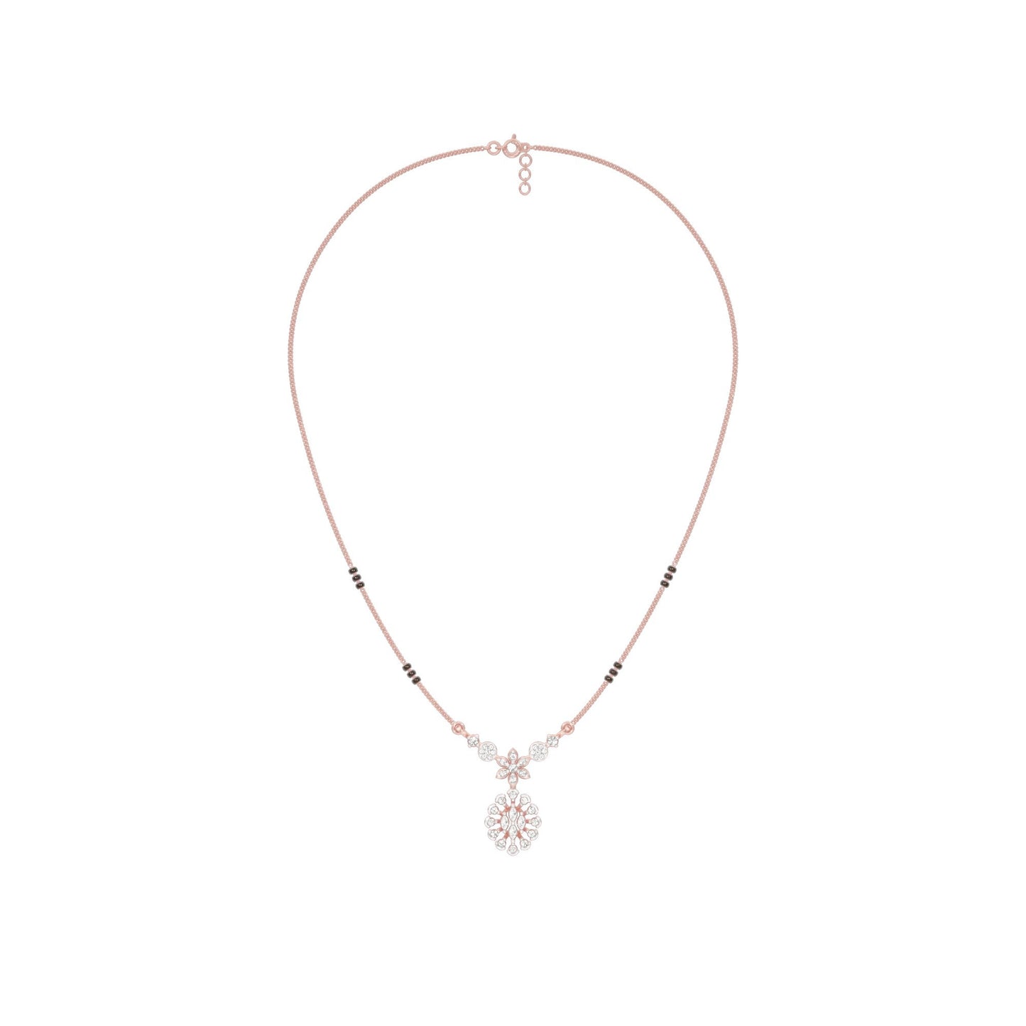 Dhrishti Diamond Mangalsutra 18 KT / Rose Gold