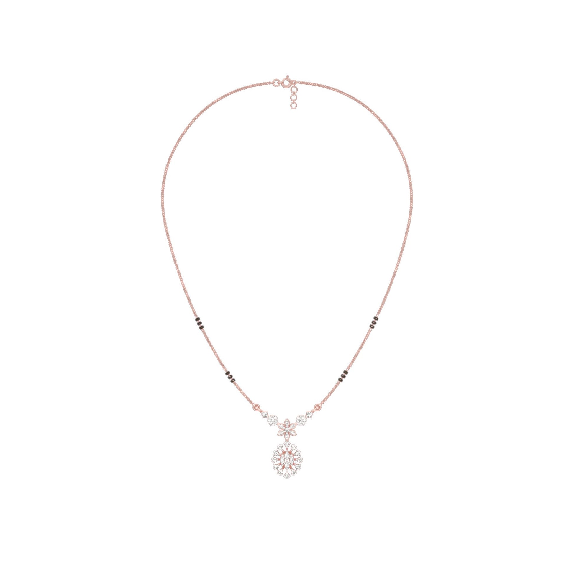 Dhrishti Diamond Mangalsutra 18 KT / Rose Gold